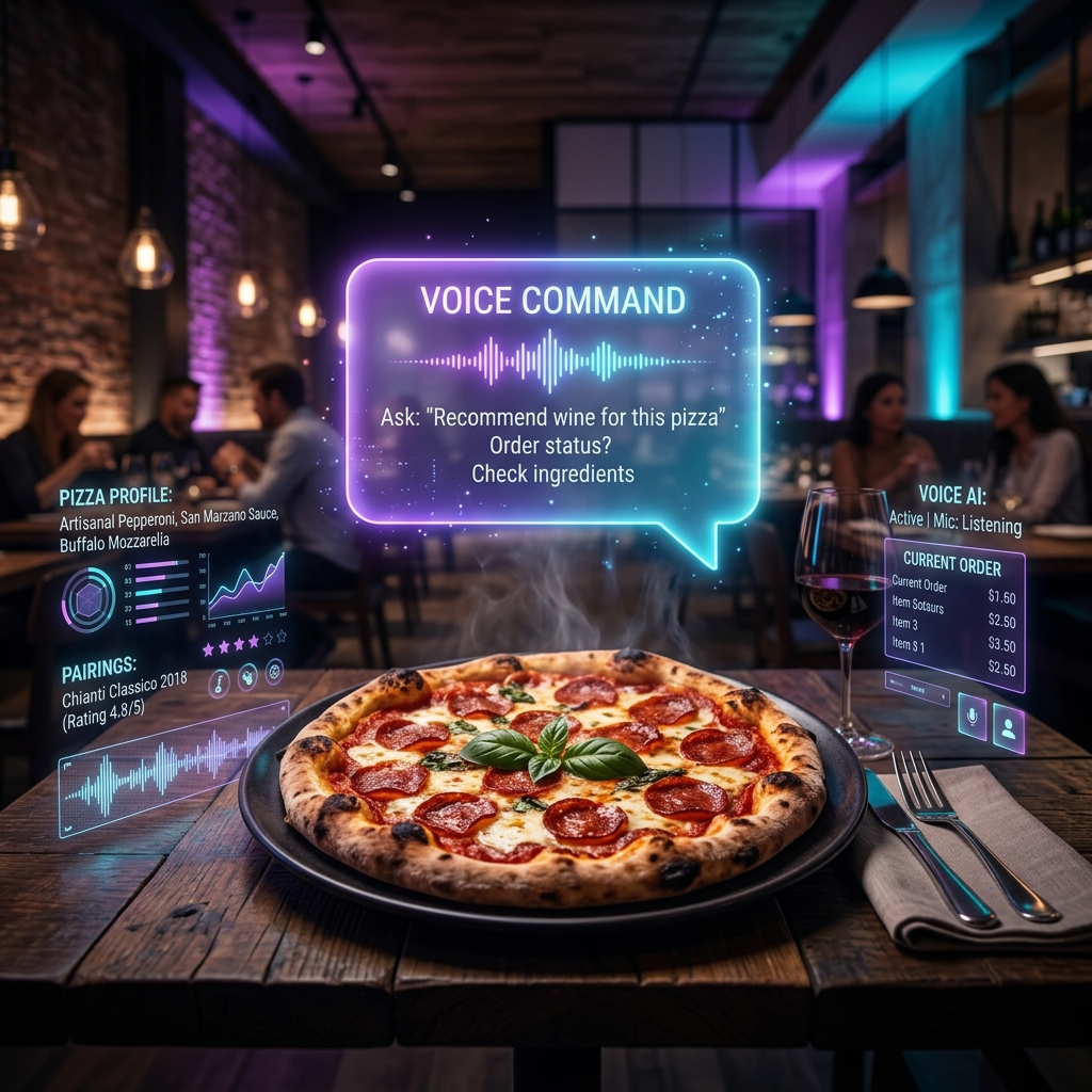 Pizza voice ordering interface visual